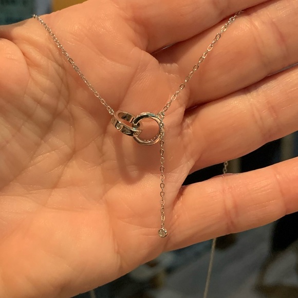 #12 Beautiful ring Moissanite love necklace - Picture 3 of 12